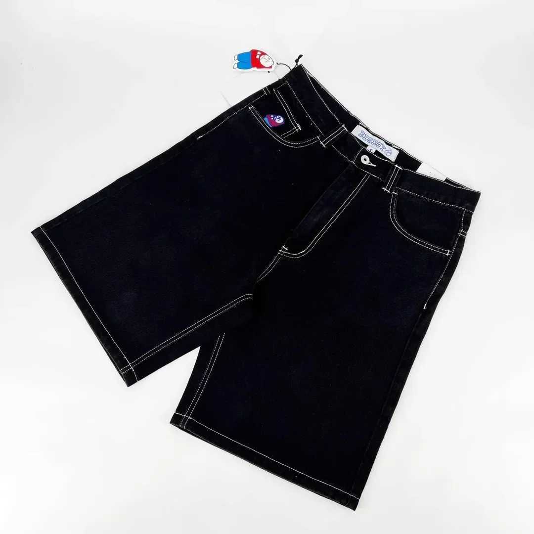 Big Boy Retro Hip Hop Cartoon Graphic Streetwear Denim Shorts Embroidery Baggy Jorts New Harajuku Gym Basketball Shorts Men T250603