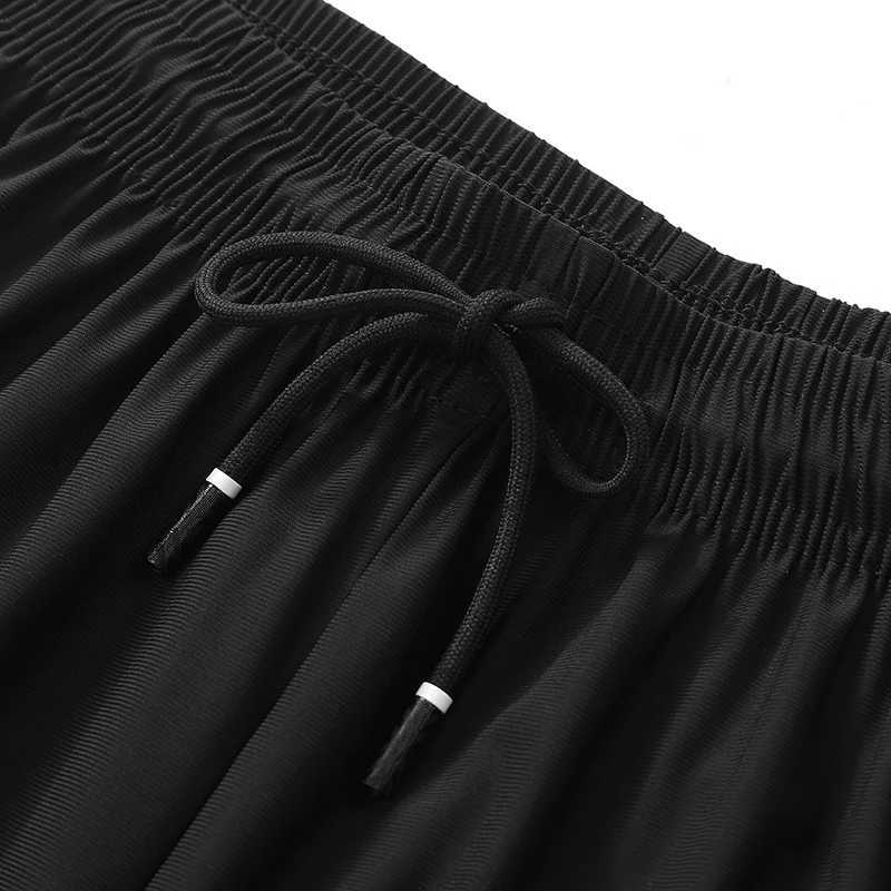 Running shorts summer cool ice silk sports bag beach shorts sports breathable stretching training shorts jogging fast drying 8XL W250324