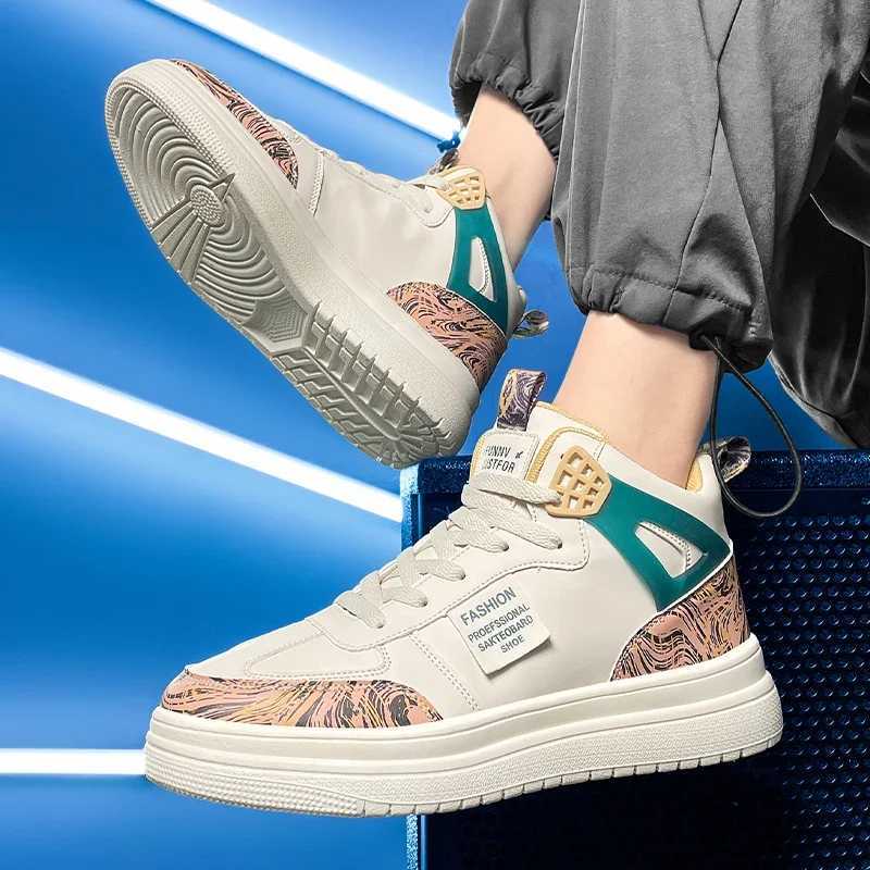 Top childrens sports shoes boys basketball shoes street sleds hip-hop dance board shoes leather fashionable childrens sports shoes W250324