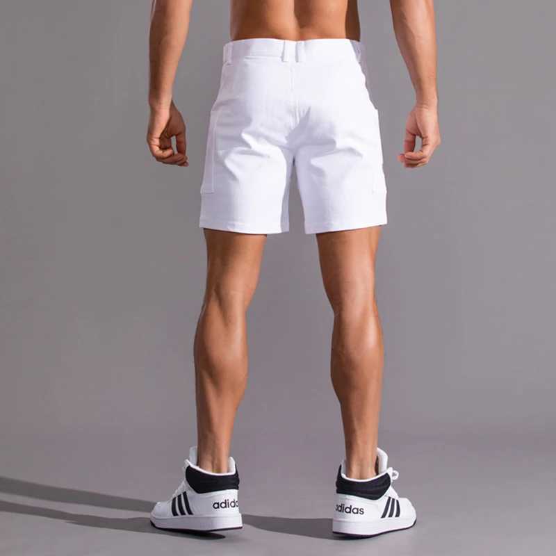 New Summer 100% Cotton Mens Shorts High Quality Casual Business Social Elastic Waist Mens Shorts 9-Color Beach Shorts W250324