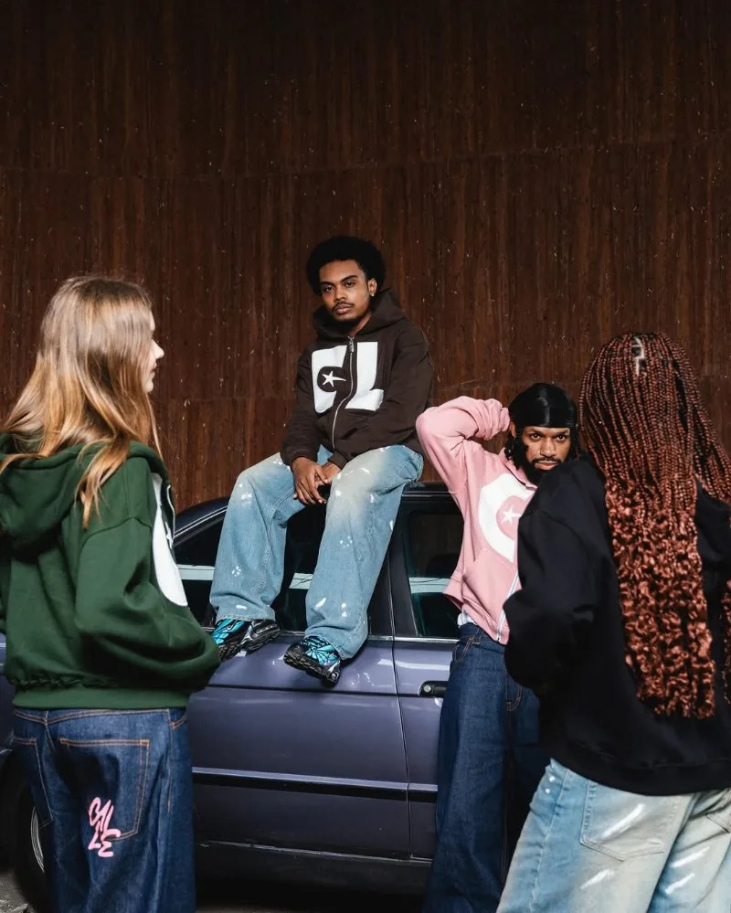 Retro Harajuku Fashion Letter Embroidered Zipper Hoodie Mens Y2k Gothic Punk American Oversized Sportswear Womens Jacket 250318