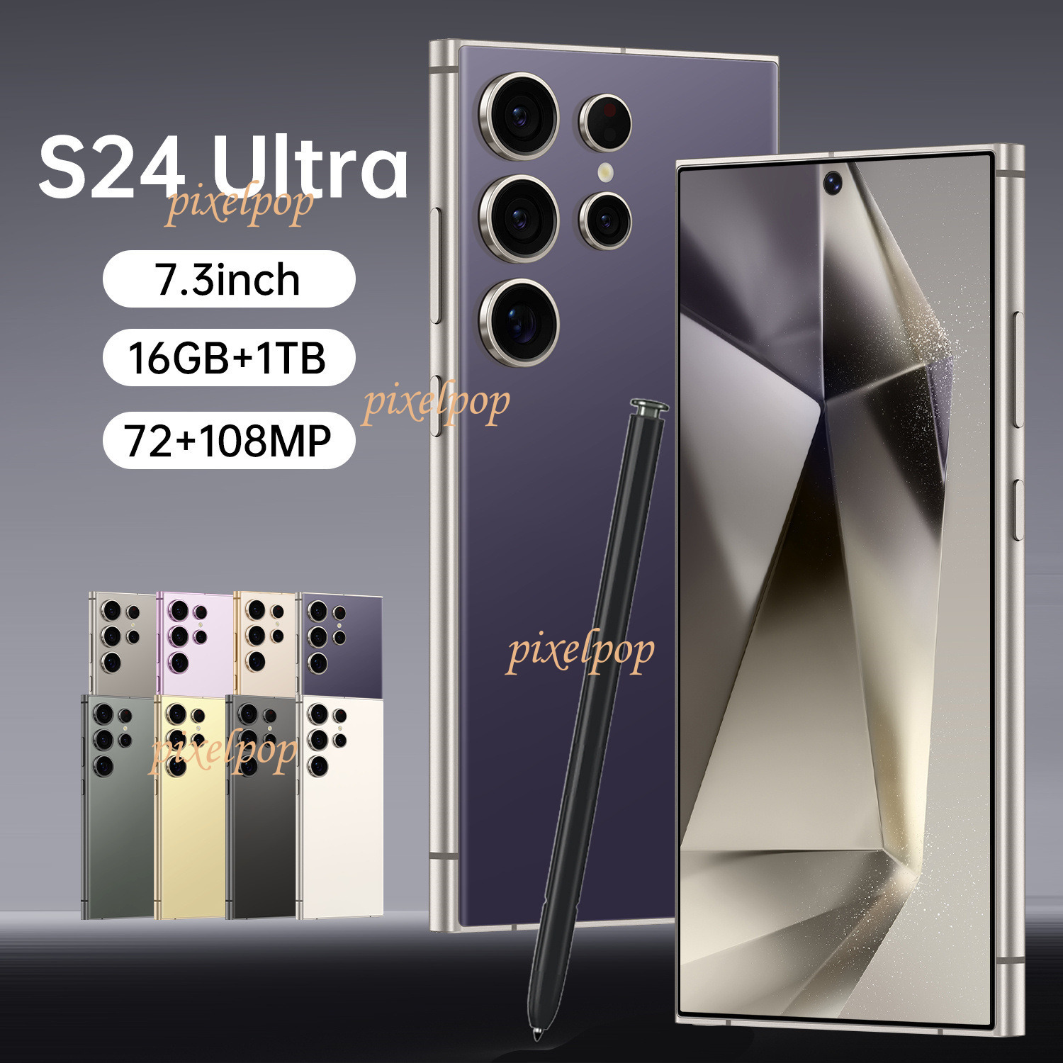 New S24 Ultra phone 4G 16+1TB high-end 7.3-inch smartphone Cell Phones Unlock Touch Screen Phone Androids Camera Telephone HD Display Face Recognition