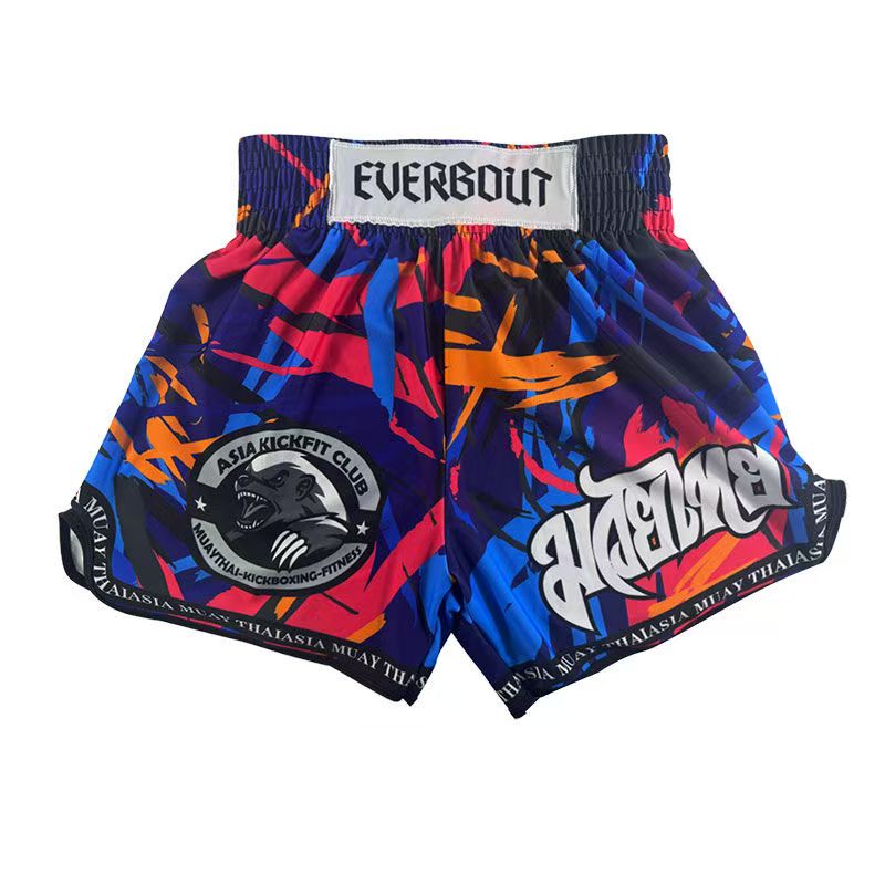 2025 New Muay Thai Shorts Boxing Shorts Fighting Professional Sanda Sports Shorts Men's and Women's Free Fighting Training Shorts