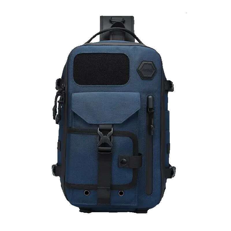 Ozuko Cross Shoulder Bag Man Chest Waterproof Tactical Waist Messenger Bag Zipper Fashion Outdoor