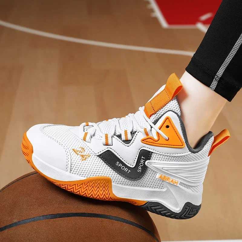 Newly arrived childrens basketball shoes boys sports shoes breathable and non slip childrens coach basketball shoes outdoor mesh childrens sports shoe