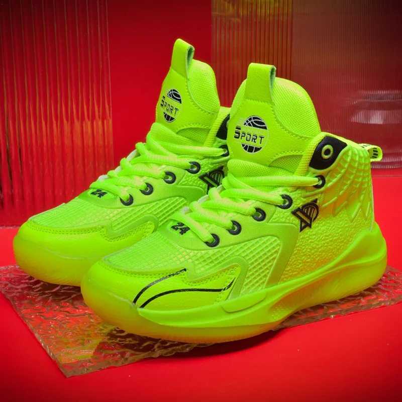 New breathable basketball shoes for boys running shoes for teenagers and middle-aged and elderly children W250324