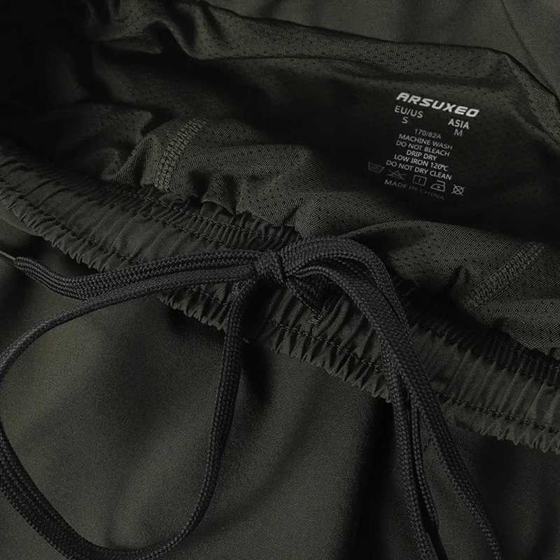 ARLUXEO Running Shorts Mens Fitness Training Shorts Outdoor Exercise Slow Running Multi Pocket Sports Clothes Quick Drying Yoga B206 W250324