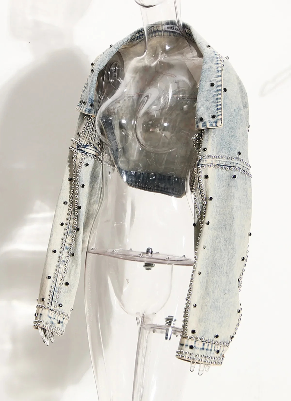 Short Denim Coat Women Y2k Cotton Spring Autumn Clothing Jeans Punk Gothic Bomber Jacket Windbreaker Vintage Jackets Streetwear 250322