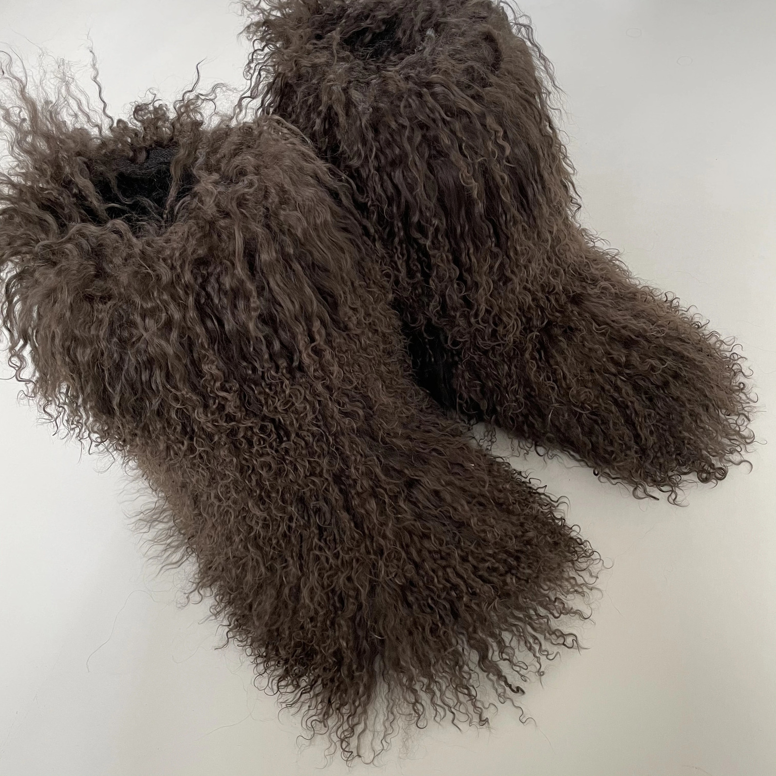 Womens Long Mongolian Fur Boots Winter Warm Thick Sole High Fluffy Overtheknee Fashion Outdoor Snow Boot 250317