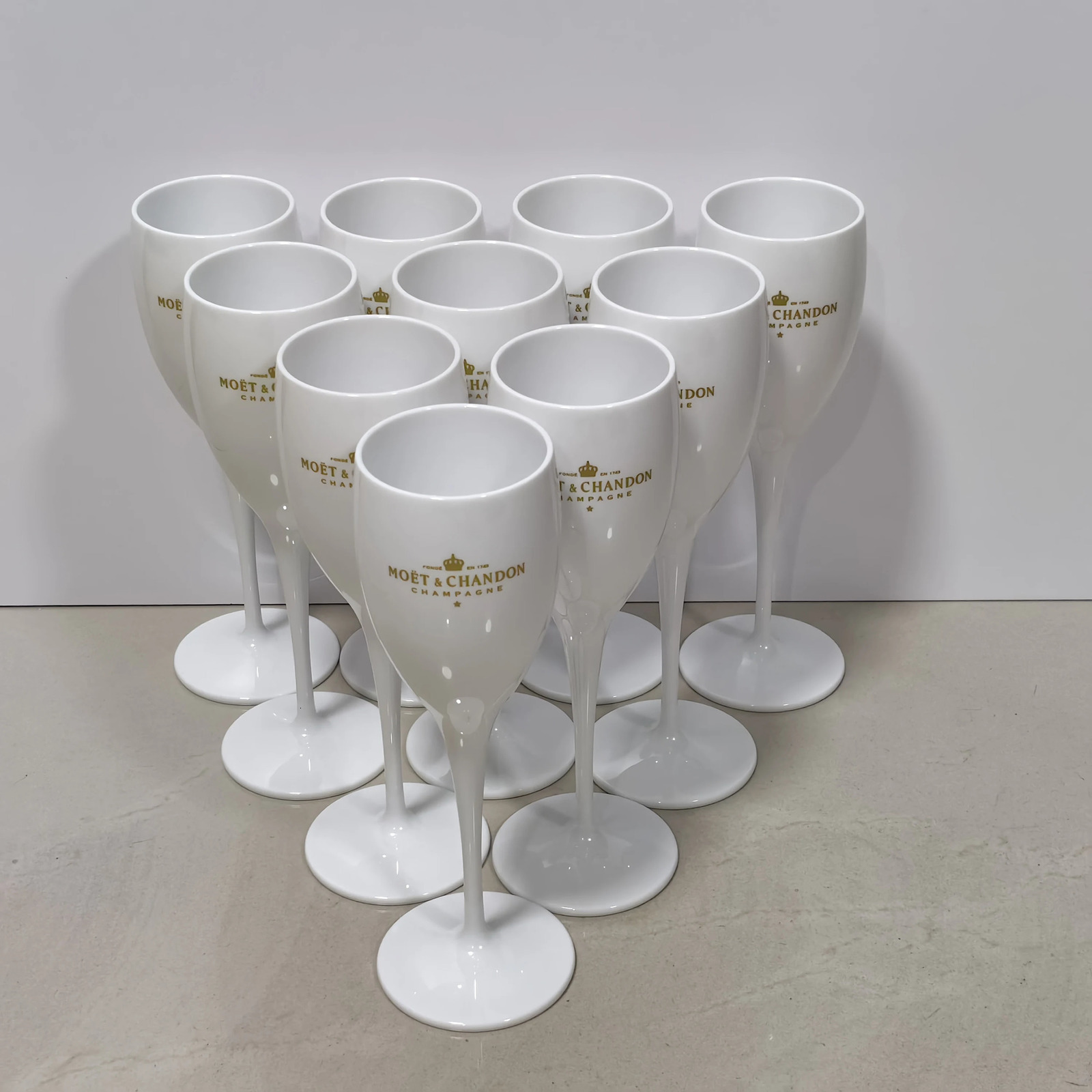 12pcs flute plastic champagne glasses wine goblets white drinking suitable for bars clubs restaurants home parti 250325
