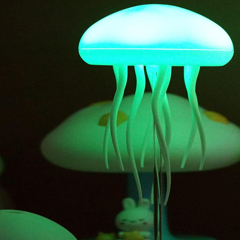 Elegant Voice Controlled Jellyfish LED Light Fixture - Enhance Your Sleep Environment with Colorful & Energy Saving Accents