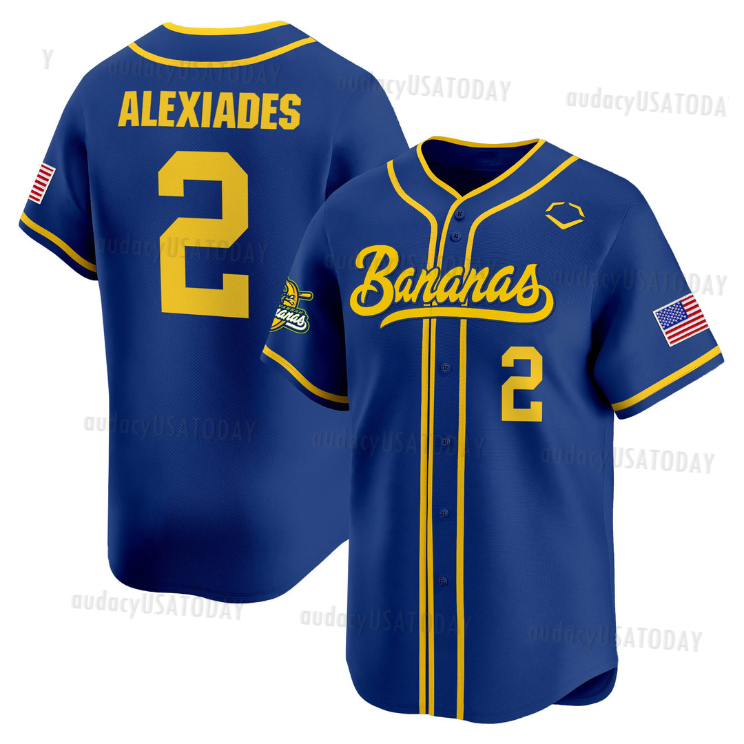 Custom 2024 Savannah Baseball Jersey Any Name Number Bananas Men Women Youth Baseball Jerseys55