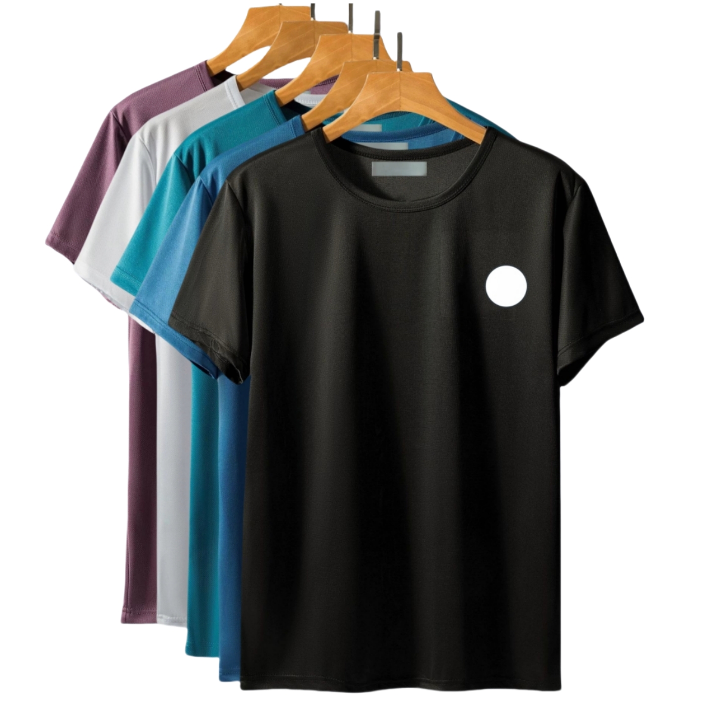 Designer men's T-shirt luxury men's short sleeved sports summer women's trend pure breathable cool quick drying clothes solid color short sleeved T-shirt sports shirt