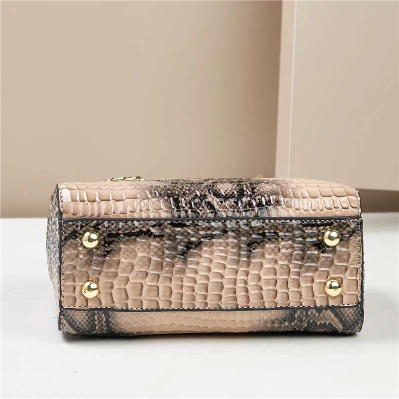 Fashion Gradient High-Grade Alligator Print Women's Handbag, Texture All Matching Travel Single Shoulder Crossbody Bag