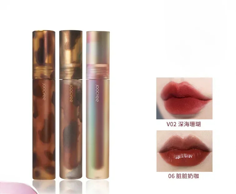 Joocyee Shell Amber Mirror Lip Glaze Matte Lip Glaze Lip Mud Velvet White Lipstick 250324
