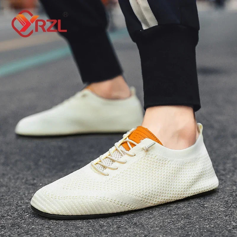 YRZL Men Shoes Lightweight Thin Bottom Casual Breathable Comfortable Walking Driving Lace Up Footwear Non Slip Loafer Men 250317