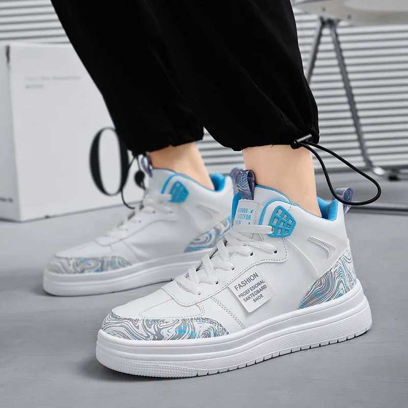 Top childrens sports shoes boys basketball shoes street sleds hip-hop dance board shoes leather fashionable childrens sports shoes W250324