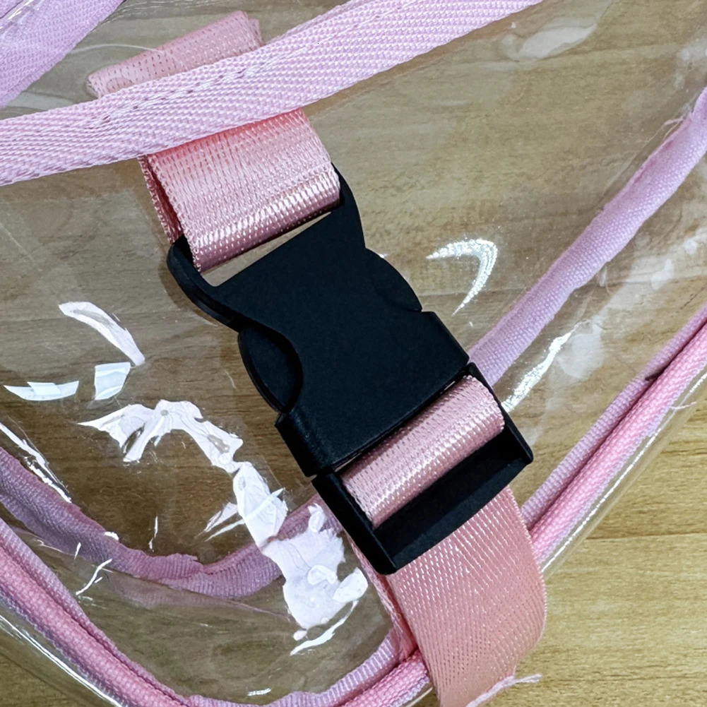 PVC Clear Crossbody Bag Trendy Sling Bag Large Capacity Outdoor Travel Bag Adjustable Strap for Concerts Sports Festivals 250324
