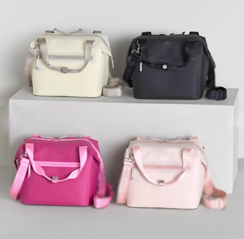USA Stock All Day Hot Julienne Mini Soft Lunch Box Recycled Polyester 12 Hour Coog Travel Cooler Bag Black Pink Hand Clutch 041A