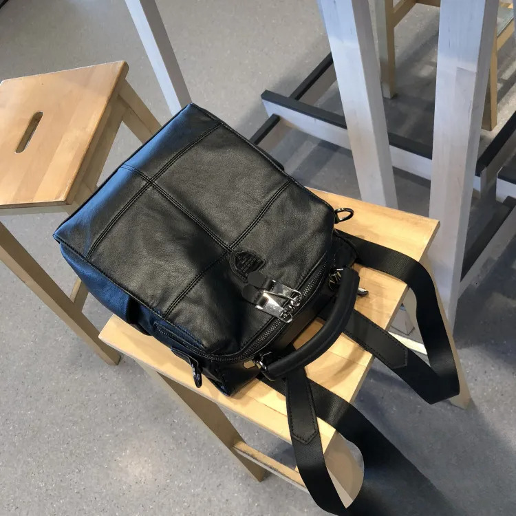 Genuine Leather Korean Backpack: Stylish & Versatile hot for 2024 Travel