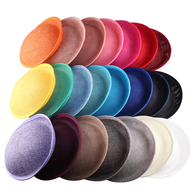 20CM Simulation SINAMAY Fashioner Base Making Dance Party Show Hat DIY Millinery Cocktail Headwear Wedding Hairstyle One Piece Style 250320