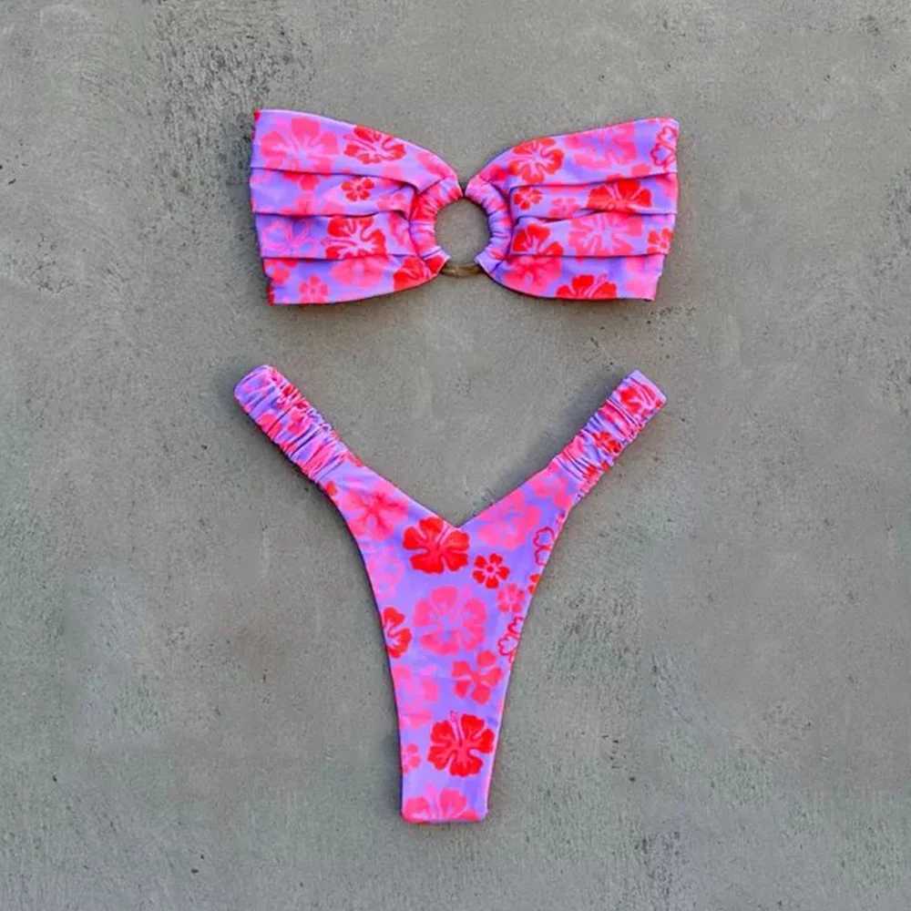 Mini bikini push up womens swimsuit 2024 sexy Fa swimsuit Brazilian bikini set thong Biquini swimsuit beachwearXJ250324