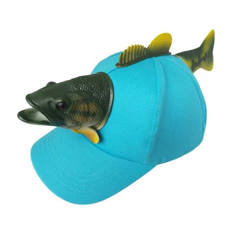 Novelty 3D Fish Hat for Parent Child Fun Fish Animal Baseball Hat for Birthday Parties Creative Theme Party Hat HeadwearXJ250325