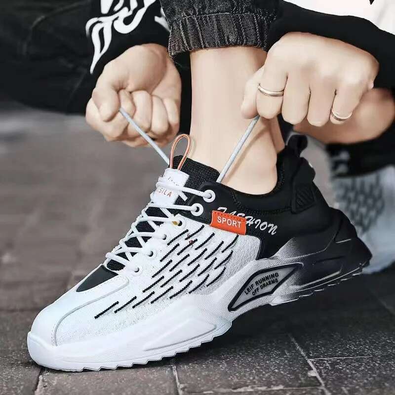 Summer Lightweight Breathable Sneakers Brand Lace-up Platform Training Shoes Male Basketball Shoe Tennis Mascuo