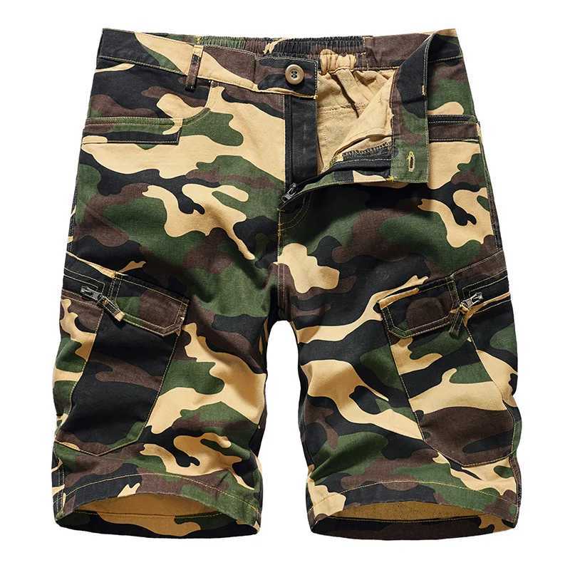 30-40 Men Camouflage Cargo Shorts with Pockets 2025 New Summer Camo Mens Short Pants Man Pants Overalls Shorts Male Clothing W250621