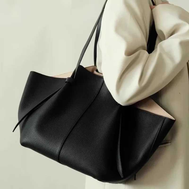 London YUZEFI Womens Large Handbag Handbag Leather Large Capacity Shoulder Bag Fashion Armrest Bag Womens Z250324