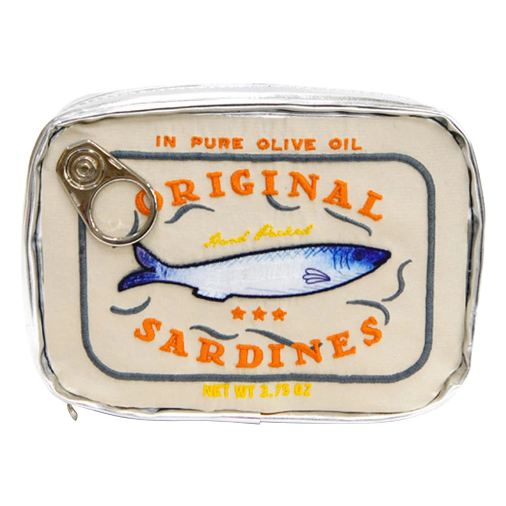 Canned sardine Style Bathroom Travel Bag Cute Toilet Bag Creative Portable Fashion Zipper Multi functional Weekend Vacation 250320