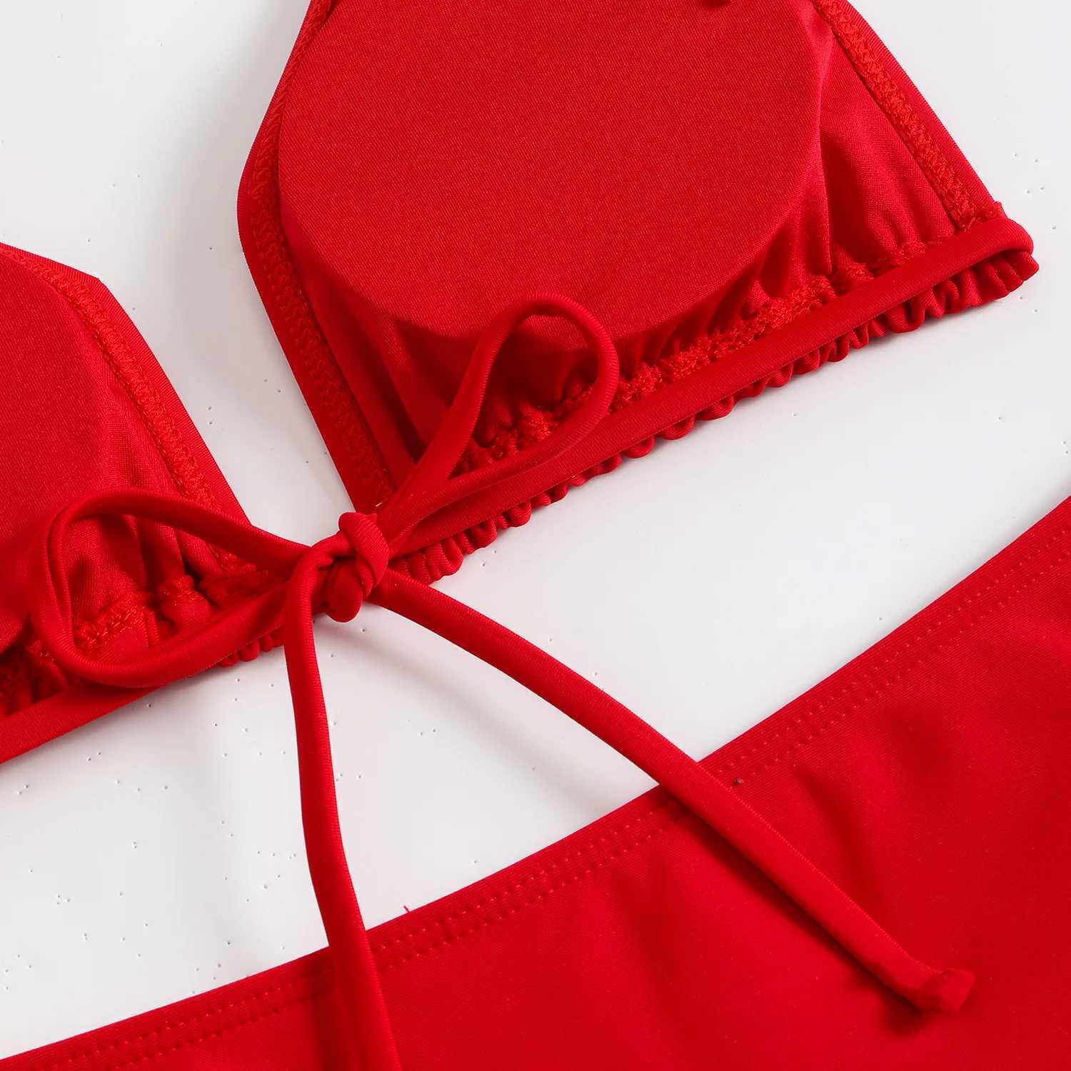 2025 sexy bikini Fa swimsuit womens four piece swimsuit beach swimsuit Brazilian bikini swimsuit red yukataXJ250324