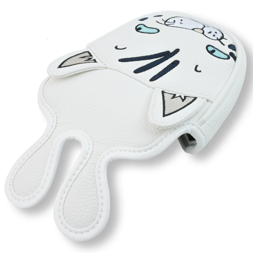 Golf Headcover Cat Head Cover for Driver Fairway Hybrid Putter PU Leather Protector Magnetic Closure 250314
