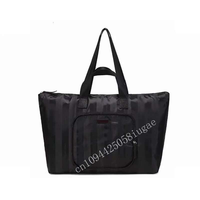Large Capacity Handbag Pink Stripe New Travel Shoulder Canvas Women's Fashion Portable New Shopping Bag Classic Bags