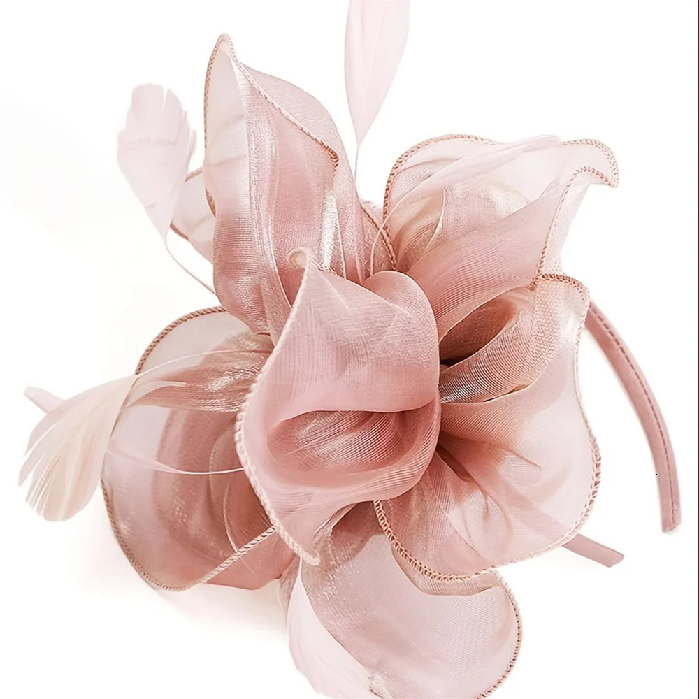 Female Charm Hat Tea Party Headband Kentucki Derby Headband Feather Mesh Headband Cocktail Hair Clip 250322