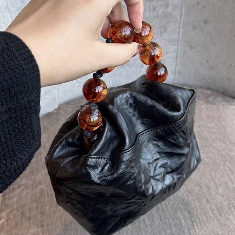 Women's Bags TGF niche designer's Chinese style bead for women new hand grip chain carrying crossbody bag