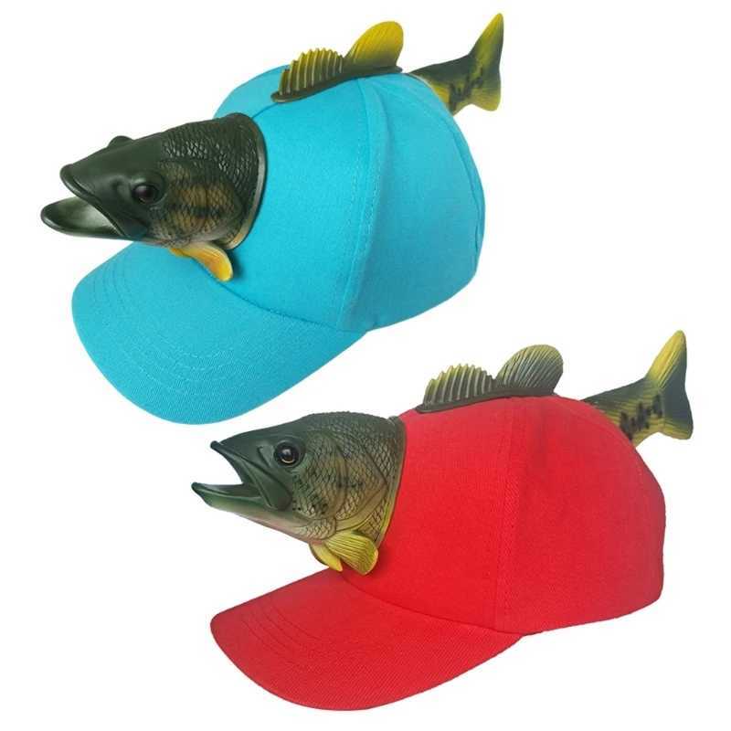 Novelty 3D Fish Hat for Parent Child Fun Fish Animal Baseball Hat for Birthday Parties Creative Theme Party Hat HeadwearXJ250325