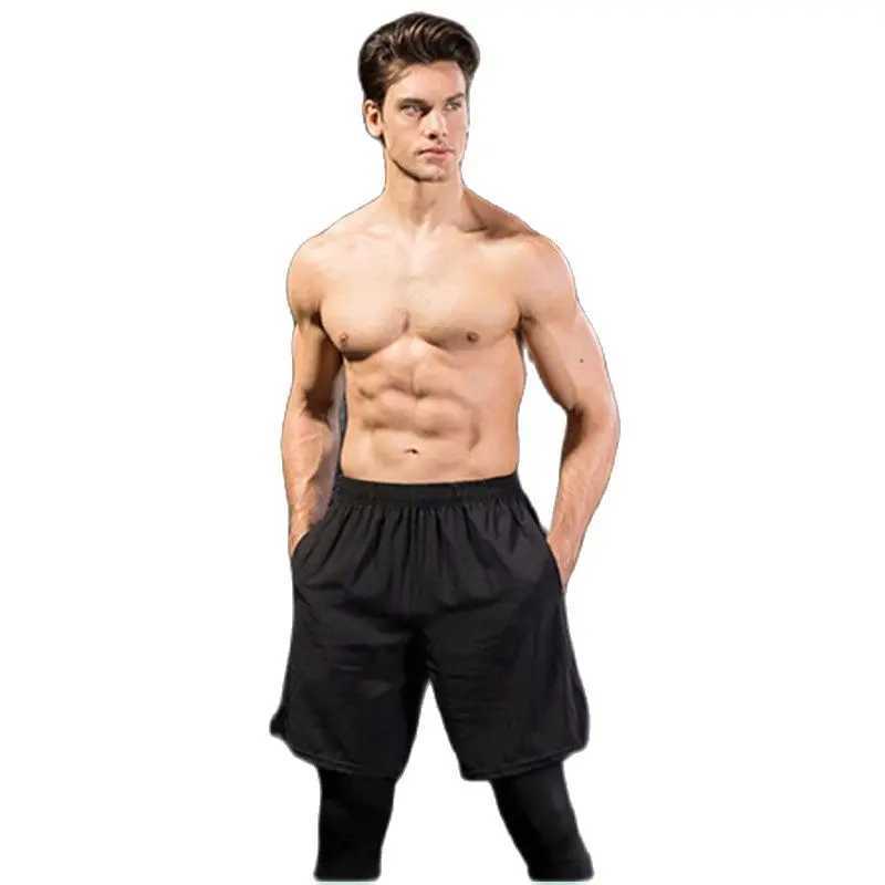 Mens basketball running cycling sports shorts fitness boys soccer shorts outdoor yoga gym training black zipper pocket W250324