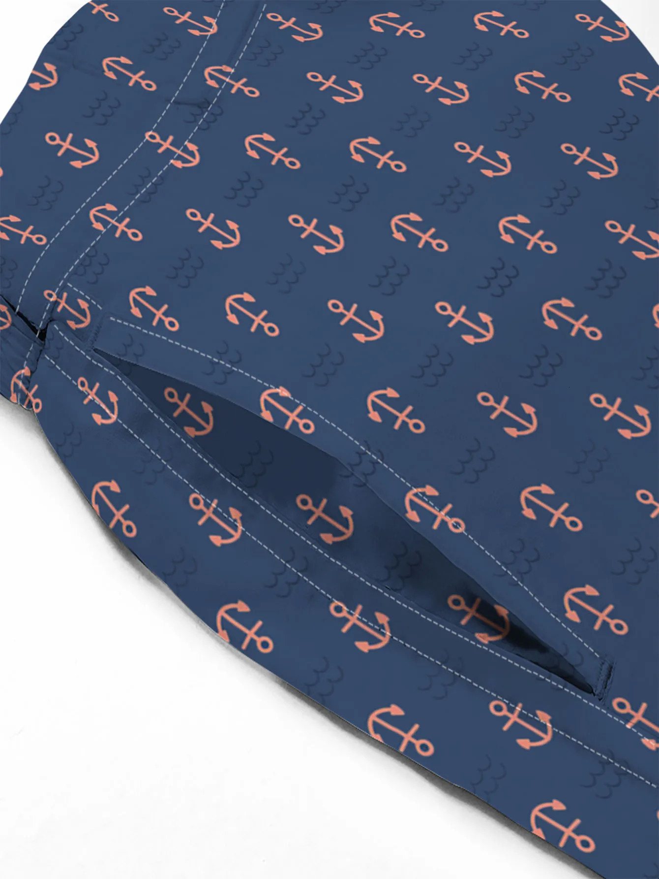 3D printed mens swimsuits quick drying with pockets surfing suits paddles fish 250321