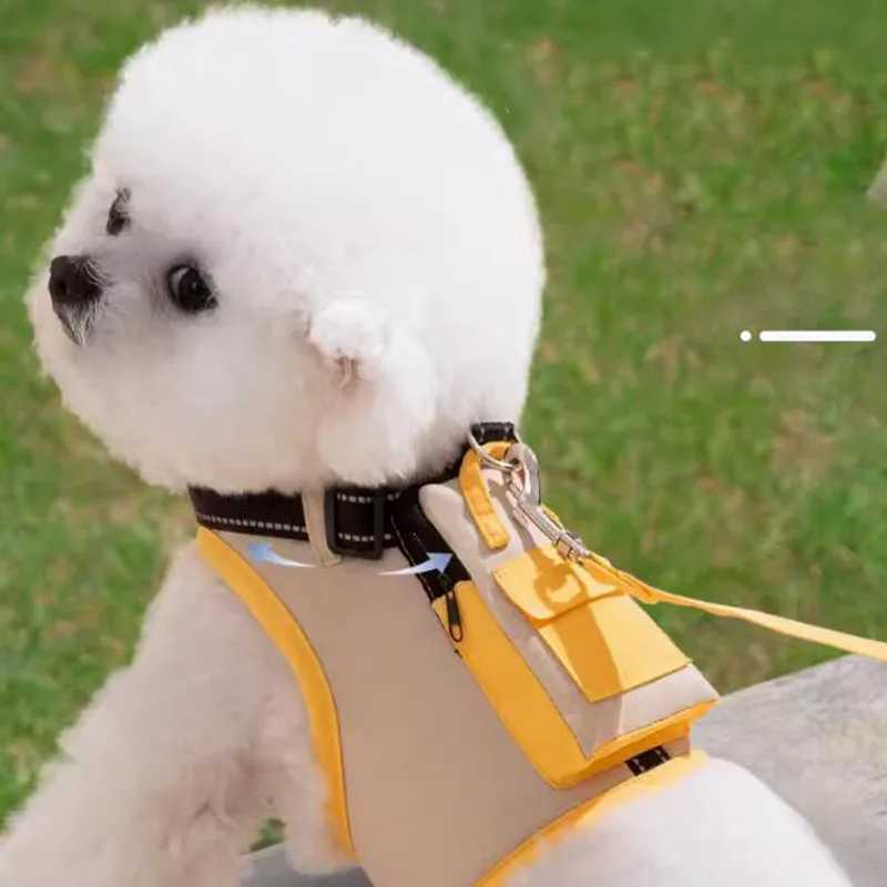 Small backpack vest style anti separation breathable anti loss dog leash pet spring summer outdoor pet X250326