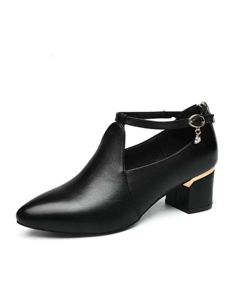 2025 Summer New Women's Cute, Sweet, Comfortable Spring and Autumn Buckle High Women's Classic Office Designer Fashion Square Heel Shoes