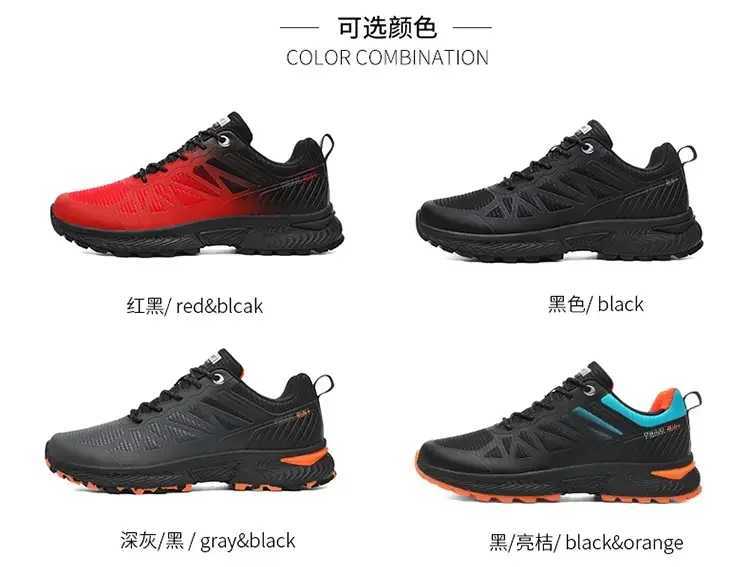 Outdoor waterproof sports running shoes with MD sole casual and fashionable mens sports shoesC250325