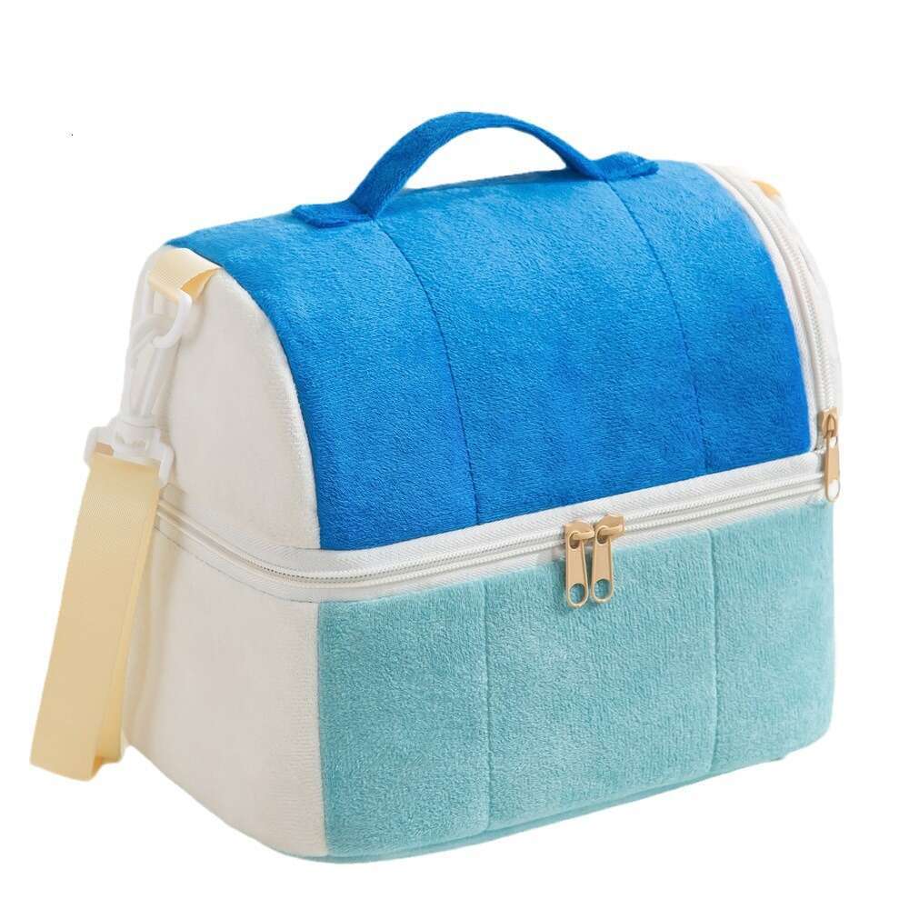 Toast bento double layered thickened insulation one shoulder convenient to carry, lunch box storage bag, large capacity picnic ice pack