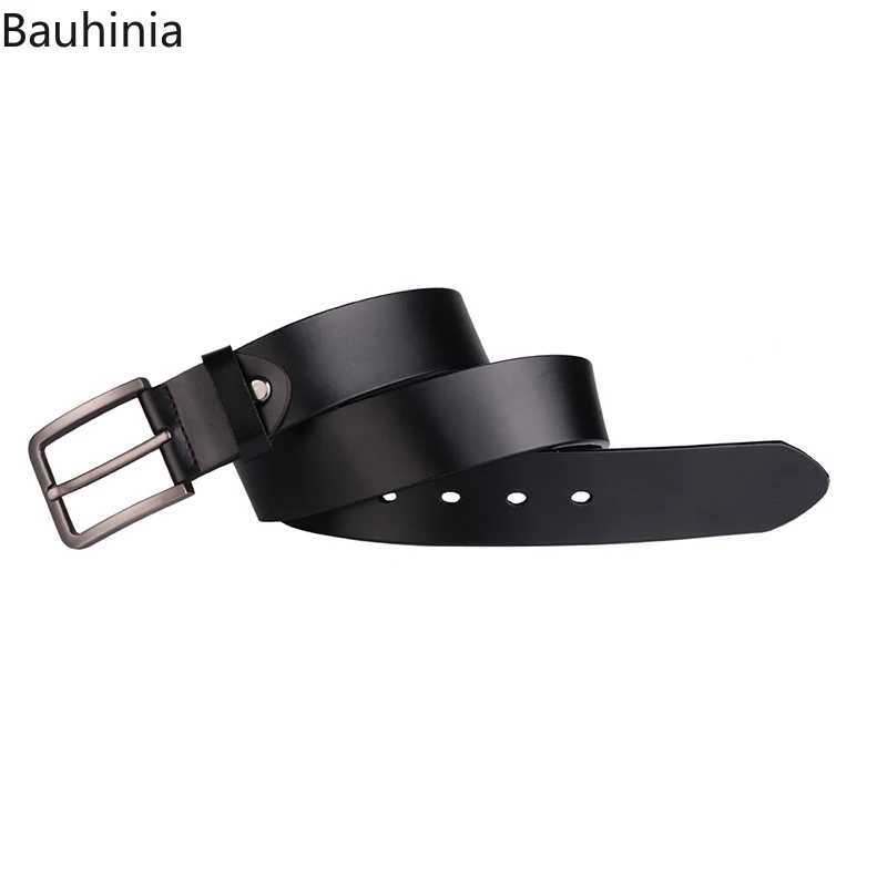 Fashionable retro style pin buckle denim mens leather belt 100-135cm high-quality mens belt set denim belt W250326