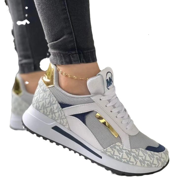 Designer Shoes Women's Casual Wedge Sports Shoes Women's 2025 New Lace Up Mid Heel Large Mesh Breathable Women's Single Shoe Sports Sho