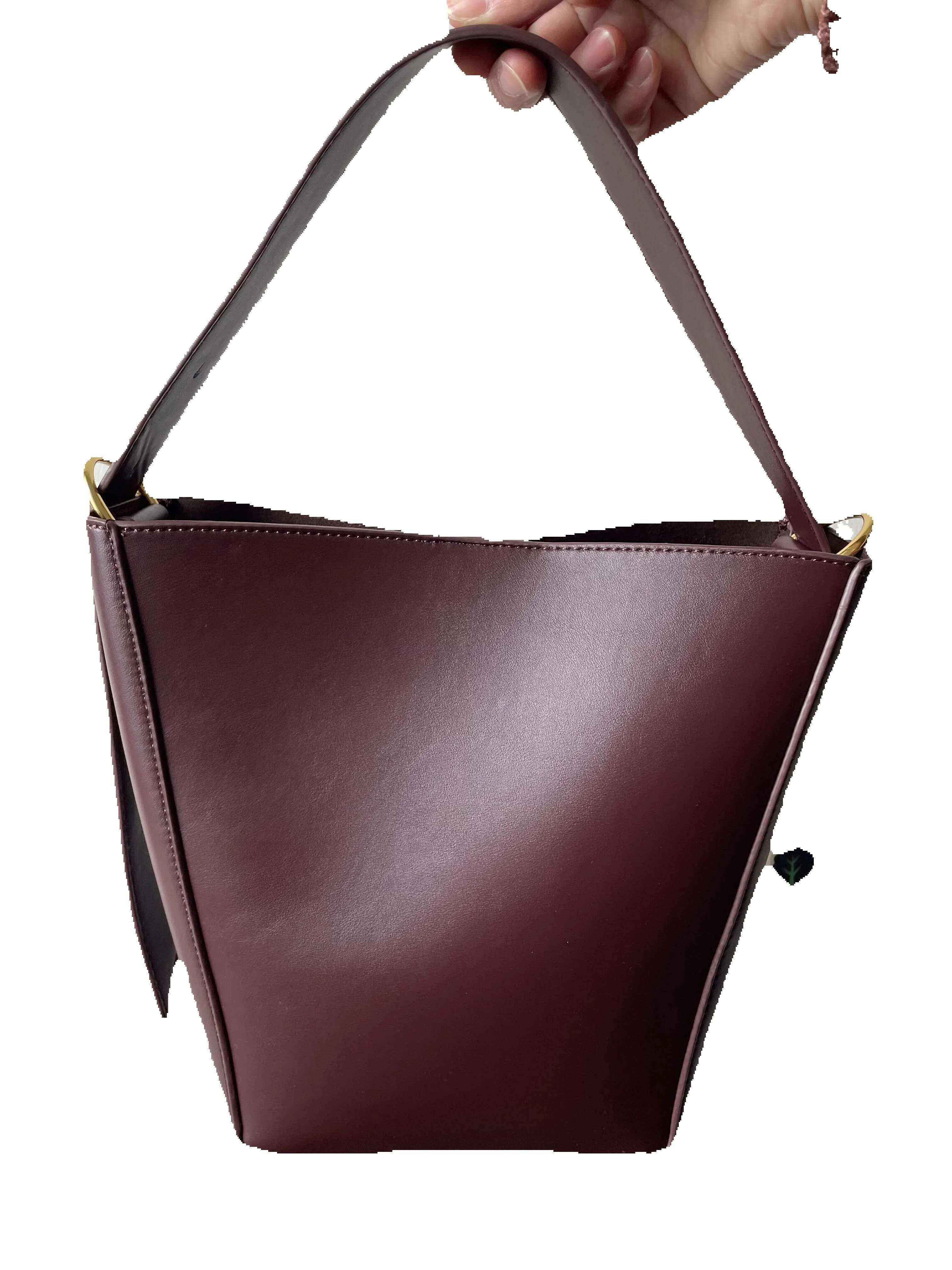 Fashion Retro Bucket High Quality PU Leather Tote Women Handbag Casual Shoulder Bag Shopping Crossbody Female Purse