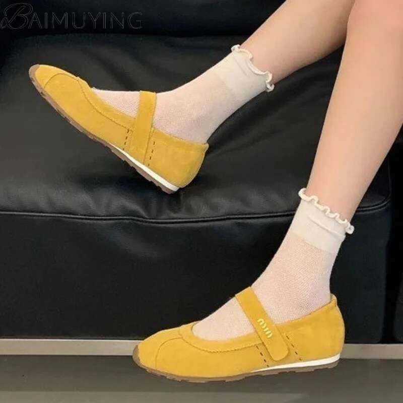 2025 Summer New Ballet Sandals Women's Casual Designer Fashion Sports Shoes Suede Dress Summer Comfortable Beach Shoes