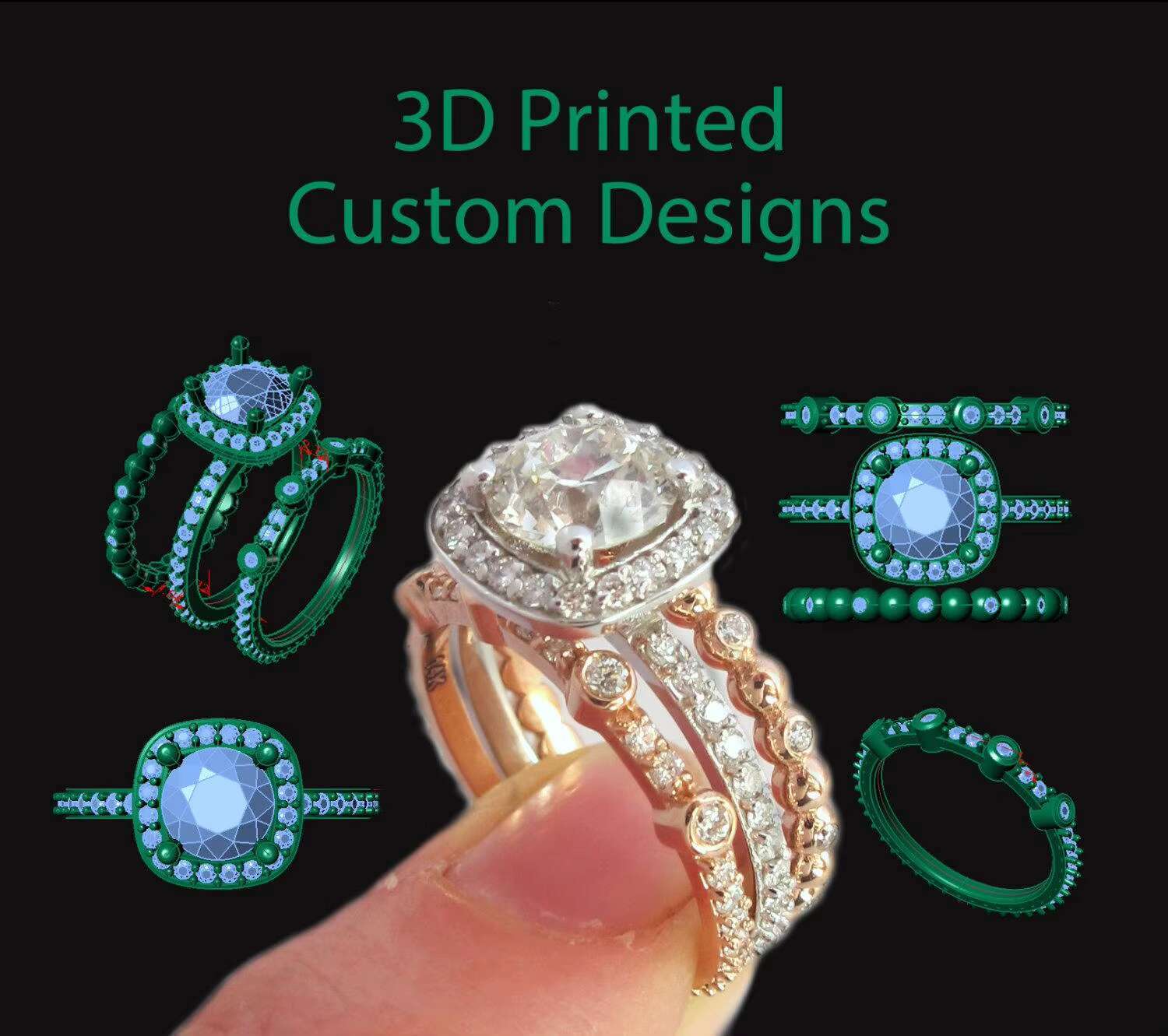 Custom Luxury Hip Hop Iced Mens 925 Silver Rings Multiple Styles GRA D Color VVS Moissanite Diamond Ring