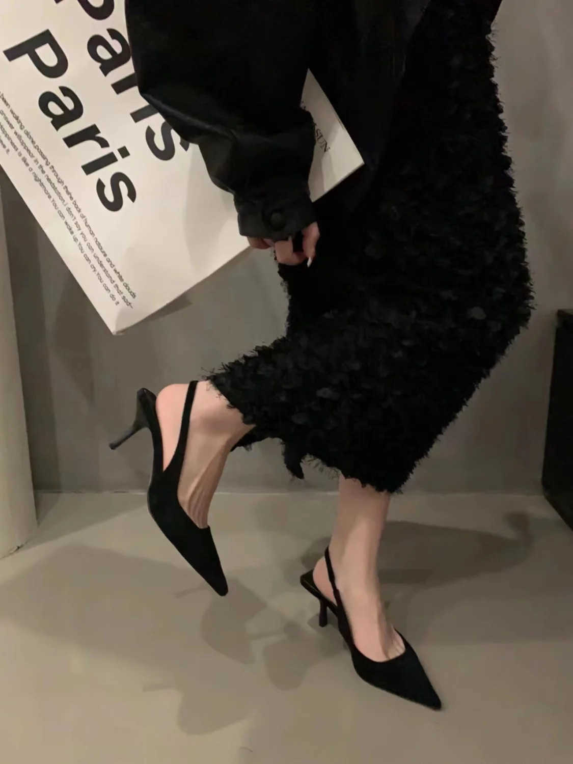 Cusp high-heeled shoes Wan shoes heeled sandals shoes wan Wens sandals Fine and fine Z250326