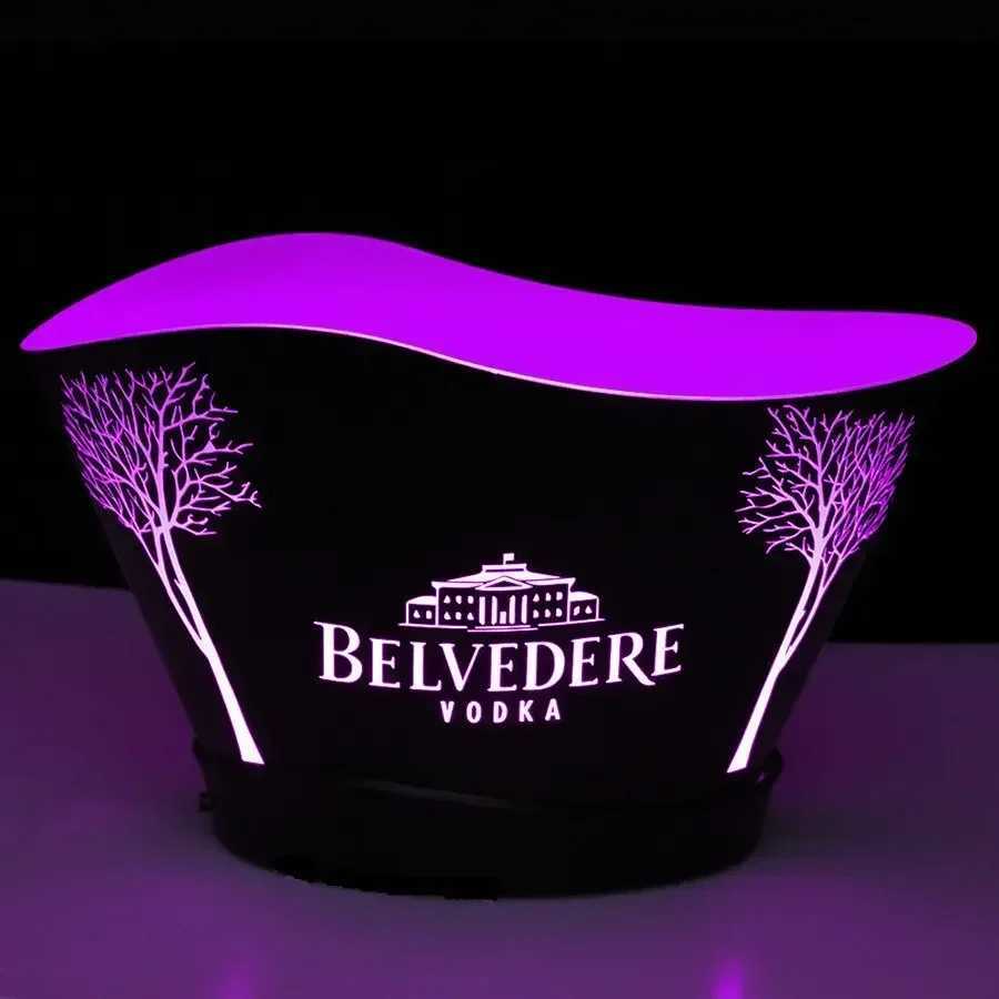 12L LED charging ice bucket lights up champagne beer rack bar nightclub disco party wine drinks beer juice bar X250326